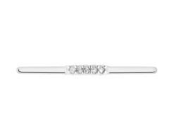 Outlet Apart Pierścionek z białego złota z diamentami - 0,01 ct - próba 375