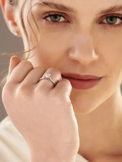 Apart Pierścionek z białego złota z diamentem - SI1/H - 1,00 ct - próba 585< Pierścionki