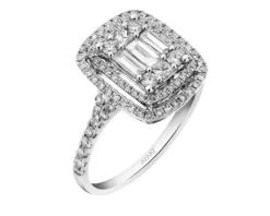 Online Apart Pierścionek z białego złota z diamentami - 0,81 ct - próba 585