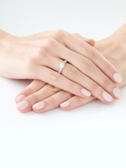 Apart Pierścionek z białego złota z brylantami - 0,40 ct - próba 585< Pierścionki