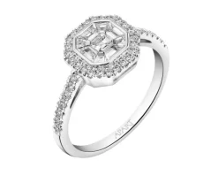Apart Pierścionek z białego złota z diamentami - 0,64 ct - próba 750< Pierścionki