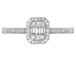 Apart Pierścionek z białego złota z diamentami - 0,19 ct - próba 585< Pierścionki
