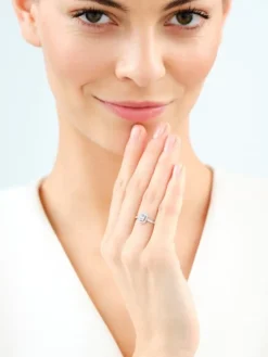 Apart Pierścionek z białego złota z diamentami - 0,19 ct - próba 585< Pierścionki