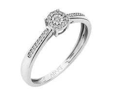 Hot Apart Pierścionek z białego złota z diamentami - 0,10 ct - próba 750