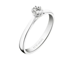 Apart Pierścionek z białego złota z brylantem - 0,08 ct - próba 585< Pierścionki