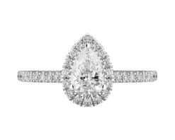 Clearance Apart Pierścionek z białego złota z diamentami laboratoryjnymi - 1,16 ct - próba 585
