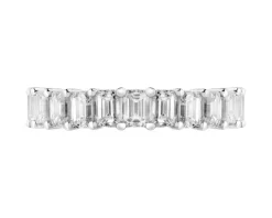 Apart Pierścionek z białego złota z diamentami laboratoryjnymi - Eternity - 5,25 ct - próba 750< Pierścionki