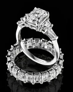 Apart Pierścionek z białego złota z diamentami laboratoryjnymi - Eternity - 5,25 ct - próba 750< Pierścionki