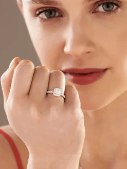 Apart Pierścionek z białego złota z diamentami - SI1/H - 1,50 ct - próba 750< Pierścionki