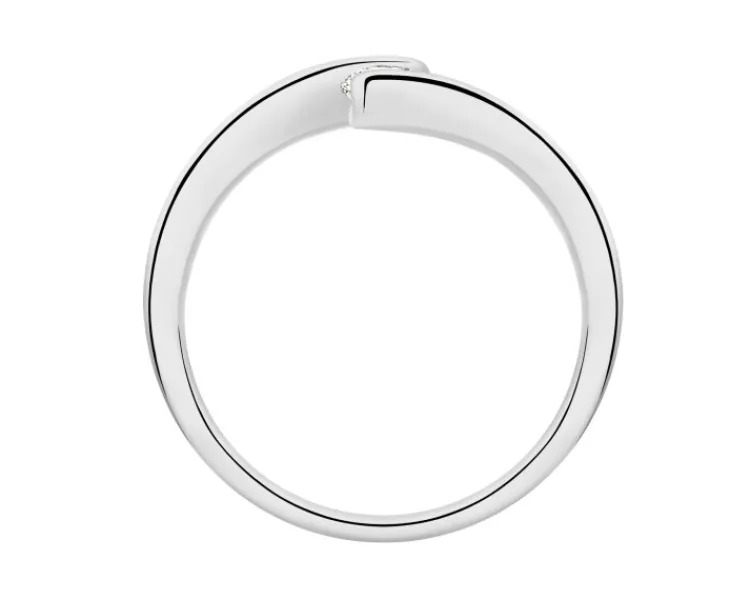 Outlet Apart Pierścionek z białego złota z brylantem - 0,23 ct - próba 750