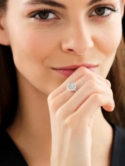 Apart Pierścionek z białego złota z diamentami - 1,04 ct - próba 750< Pierścionki