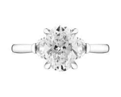 Online Apart Pierścionek z białego złota z diamentami laboratoryjnymi - 2,53 ct - próba 750