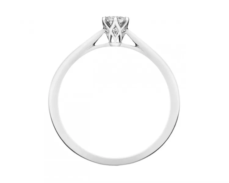 Discount Apart Pierścionek z białego złota z brylantami - 0,25 ct - próba 750
