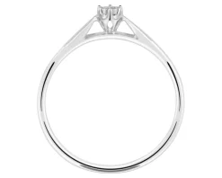 Apart Pierścionek z białego złota z brylantem - 0,03 ct - próba 375