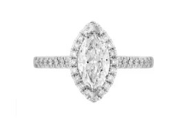 Apart Pierścionek z białego złota z diamentami - SI1/H - 1,28 ct - próba 750< Pierścionki