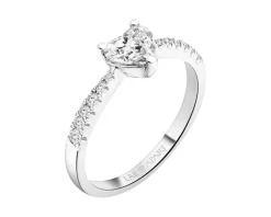 Apart Pierścionek z białego złota z diamentami laboratoryjnymi - serce - 0,67 ct - próba 585< Wszystkie