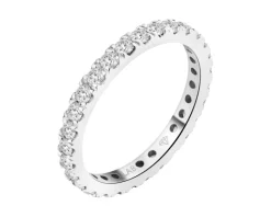 Apart Pierścionek z białego złota z brylantami laboratoryjnymi - Eternity - 0,97 ct - próba 585< Wszystkie