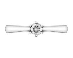 Apart Pierścionek z białego złota z brylantem - 0,11 ct - próba 375< Pierścionki