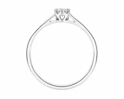 Clearance Apart Pierścionek z białego złota  z brylantem - serce - 0,12 ct - próba 750