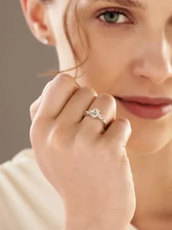 Clearance Apart Pierścionek z białego złota z diamentami - SI2/H - 1,30 ct - próba 750