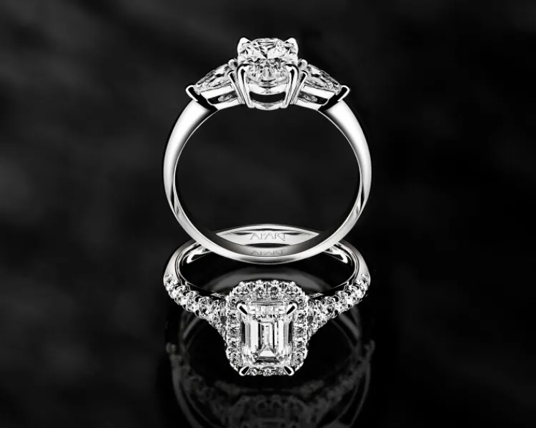 Clearance Apart Pierścionek z białego złota z diamentami - SI2/H - 1,30 ct - próba 750