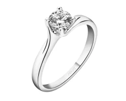 Sale Apart Pierścionek z białego złota z brylantem - SI2/H - 0,50 ct - próba 585
