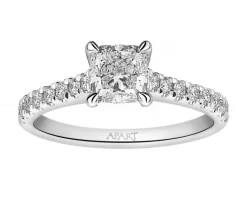 Apart Pierścionek z białego złota z diamentami - SI1/H - 1,34 ct - próba 750< Pierścionki