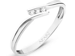 New Apart Pierścionek z białego złota z brylantami - 0,03 ct - próba 585