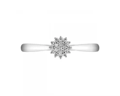 Discount Apart Pierścionek z białego złota z brylantami - 0,10 ct - próba 585