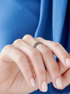 Online Apart Pierścionek z białego złota z diamentami - 0,32 ct - próba 585