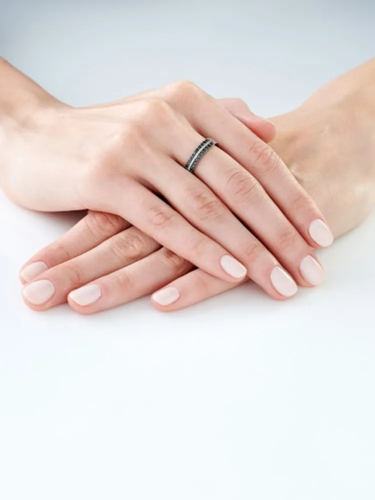 Online Apart Pierścionek z białego złota z diamentami - 0,32 ct - próba 585