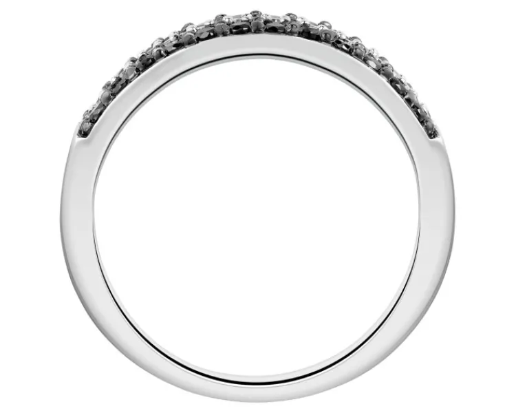 Online Apart Pierścionek z białego złota z diamentami - 0,32 ct - próba 585
