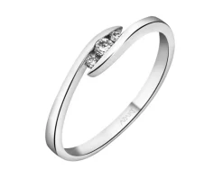 Apart Pierścionek z białego złota z brylantami - 0,07 ct - próba 585