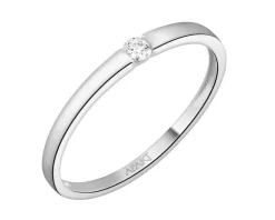 Apart Pierścionek z białego złota brylantem - 0,05 ct - próba 375< Pierścionki