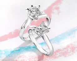 Apart Pierścionek z białego złota z diamentem - SI2/H - 1,00 ct - próba 750< Pierścionki