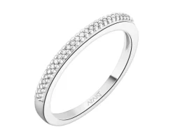 Apart Pierścionek z białego złota z diamentami - 0,06 ct - próba 375< Pierścionki
