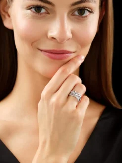 Apart Pierścionek z białego złota z brylantami - 0,25 ct - próba 585< Pierścionki