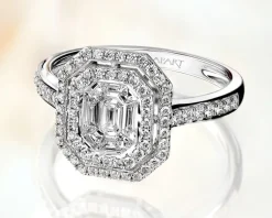 Apart Pierścionek z białego złota z diamentami - 0,66 ct - próba 750< Pierścionki