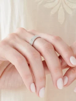Apart Pierścionek z białego złota z diamentami - 0,24 ct - próba 585< Pierścionki