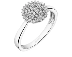 Online Apart Pierścionek z białego złota z diamentami - 0,18 ct - próba 585