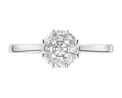 Apart Pierścionek z białego złota z diamentami - 0,34 ct - próba 585< Pierścionki