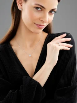 Apart Pierścionek z białego złota z diamentami - 0,34 ct - próba 585< Pierścionki
