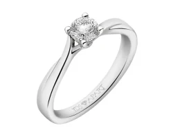Discount Apart Pierścionek z białego złota z brylantem - 0,40 ct - próba 750