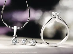 Apart Pierścionek z białego złota z brylantem - 0,15 ct - próba 750< Pierścionki