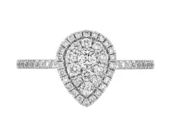 Clearance Apart Pierścionek z białego złota z brylantami - 0,68 ct - próba 750