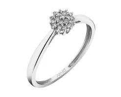 Best Apart Pierścionek z białego złota z brylantami - 0,10 ct - próba 750
