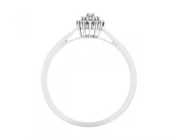 Best Apart Pierścionek z białego złota z brylantami - 0,10 ct - próba 750