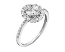 Apart Pierścionek z białego złota z diamentami - 0,73 ct - próba 750< Pierścionki