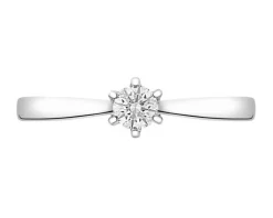 Apart Pierścionek z białego złota z brylantem - 0,18 ct - próba 750< Pierścionki