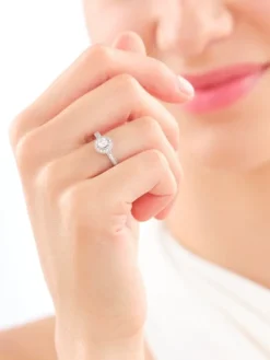 Apart Pierścionek z białego złota z brylantami - 0,44 ct - próba 585< Pierścionki